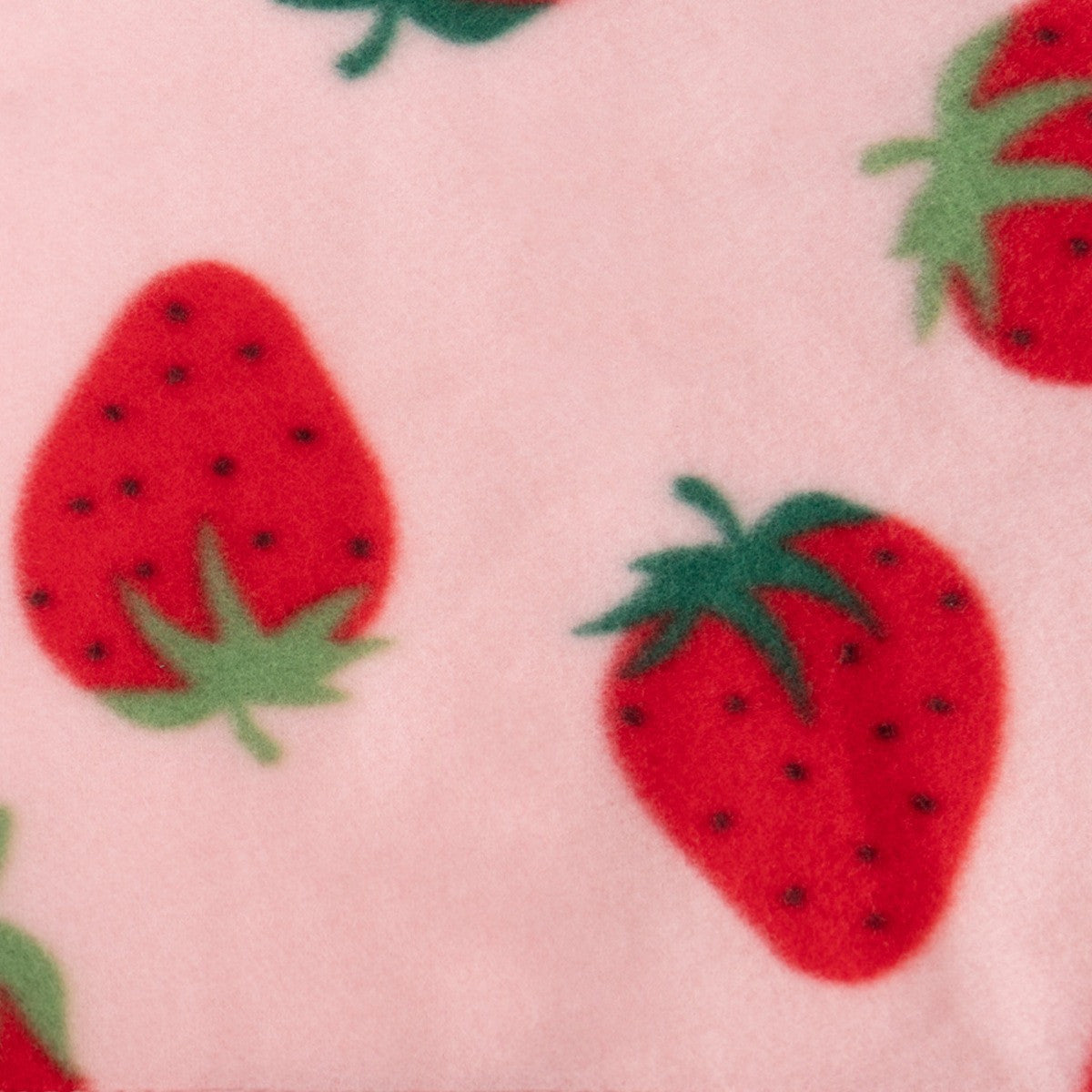 Strawberry Print Fleece Throw – Pink
