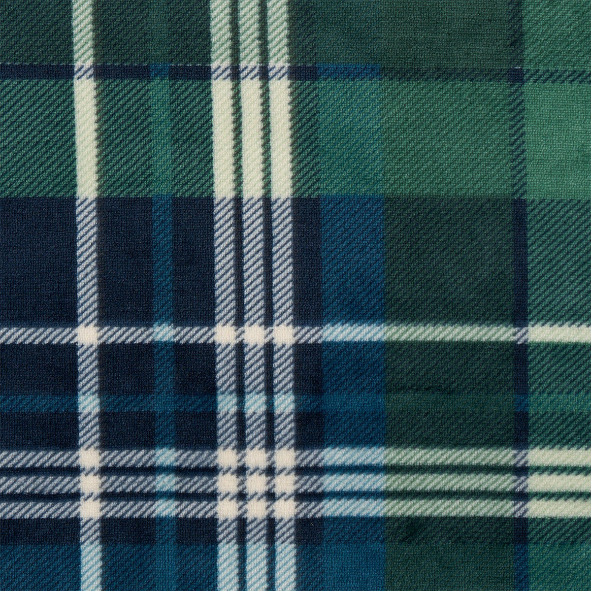 Hudson Flannel Check Fleece Throw – Navy/Green