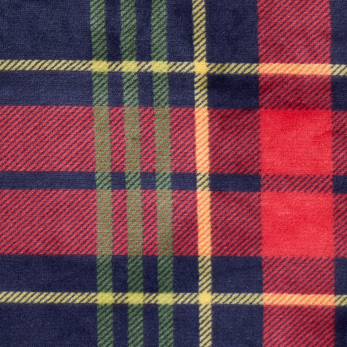 Oxford Flannel Check Fleece Throw – Navy/Red