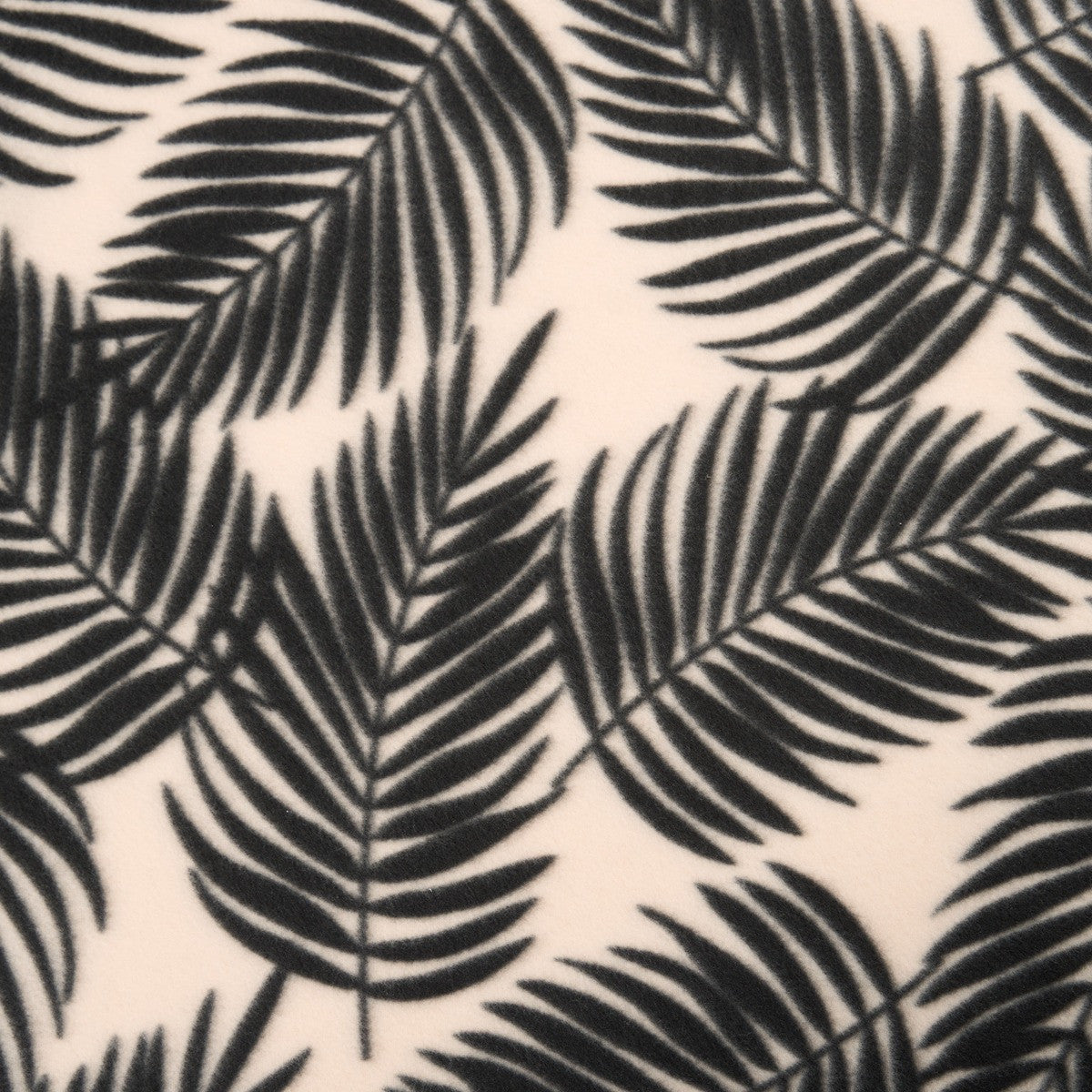 Palm Leaf Print Fleece Throw – Monochrome