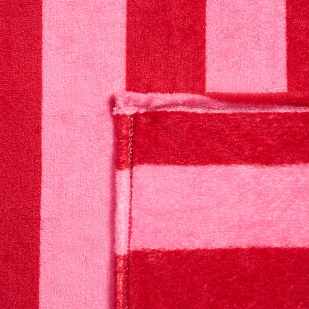Stripe Print Ultra Soft Throw – Pink/Red