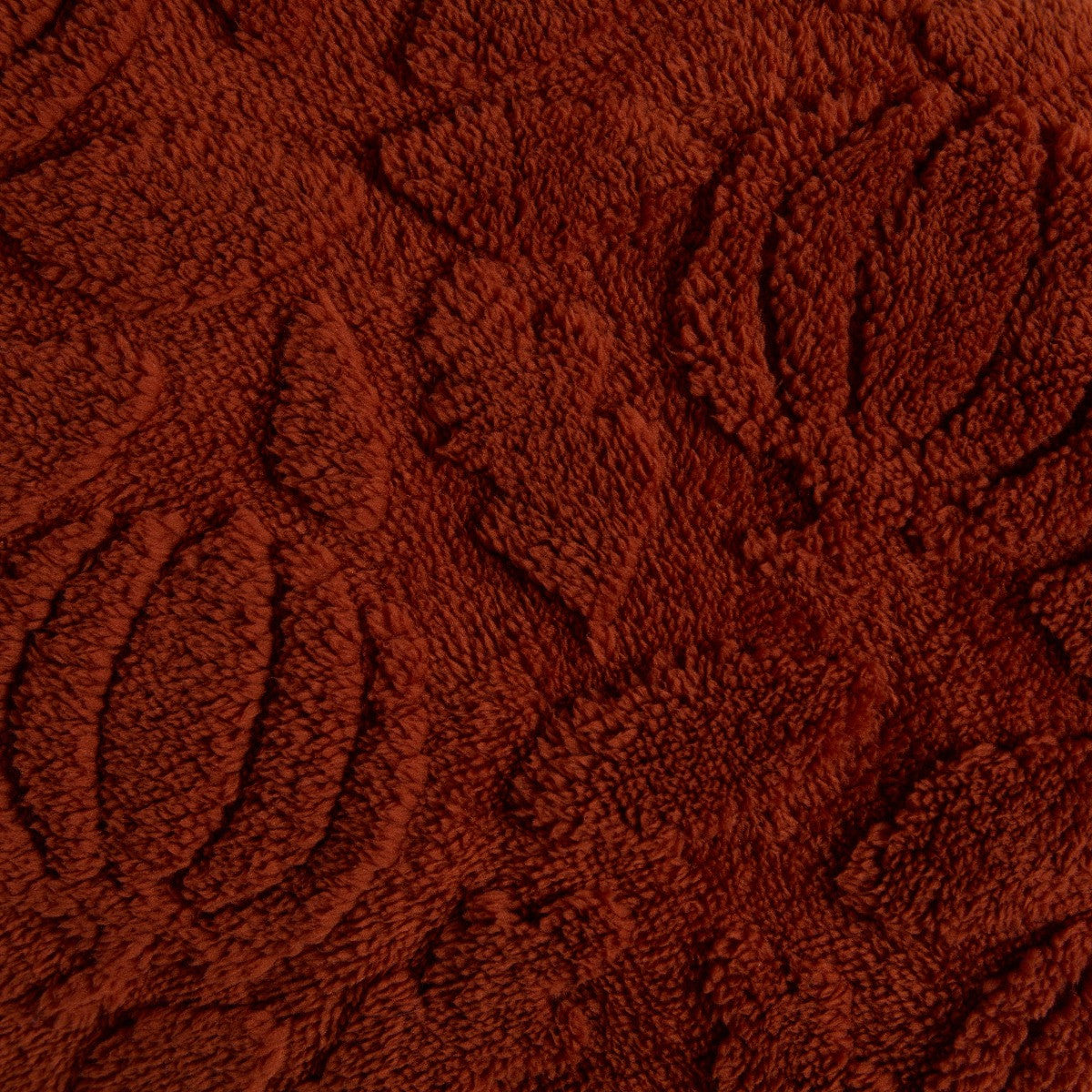 Tufted Pumpkin Fleece Throw – Rust