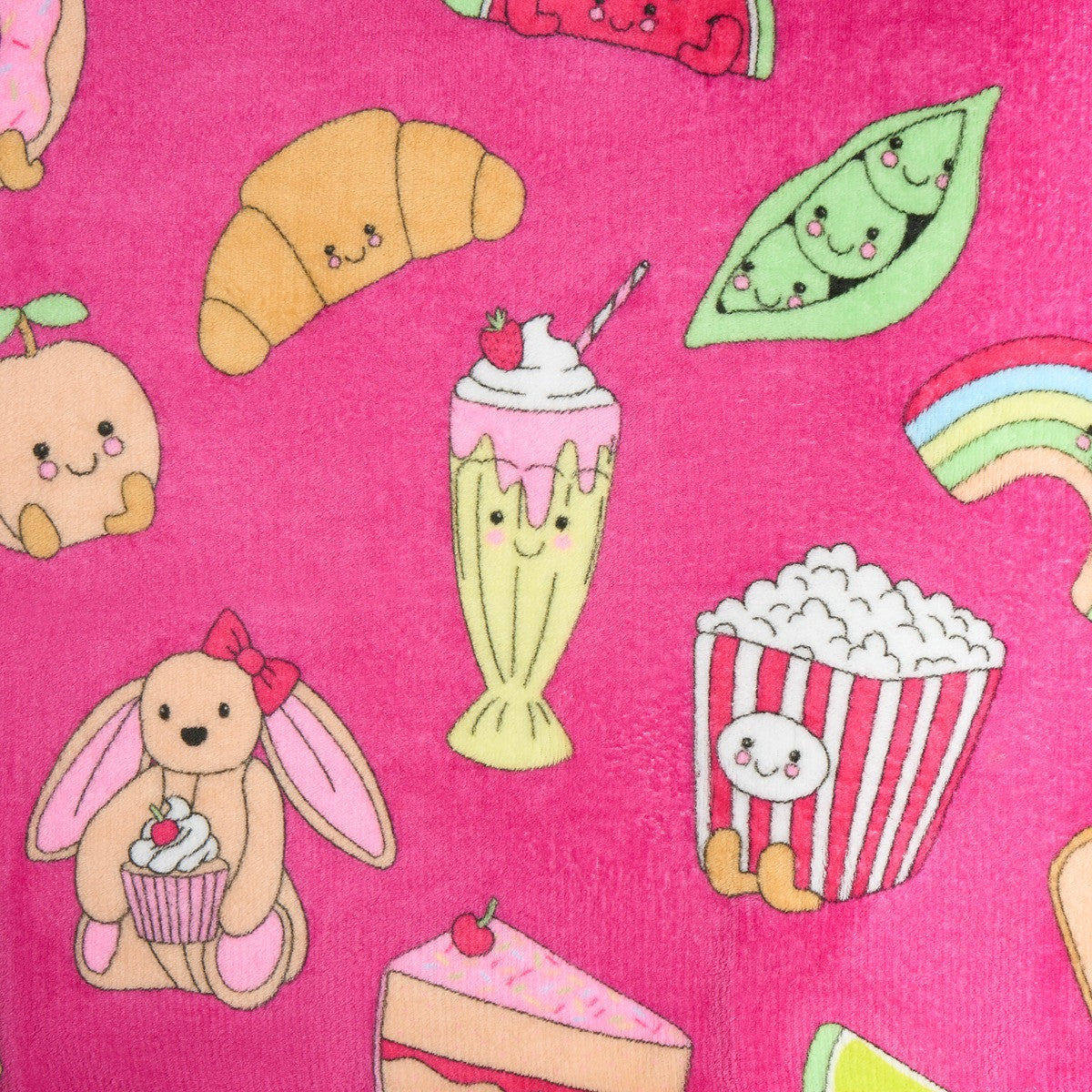 Sweetie Pies Print Ultra Soft Throw – Magenta