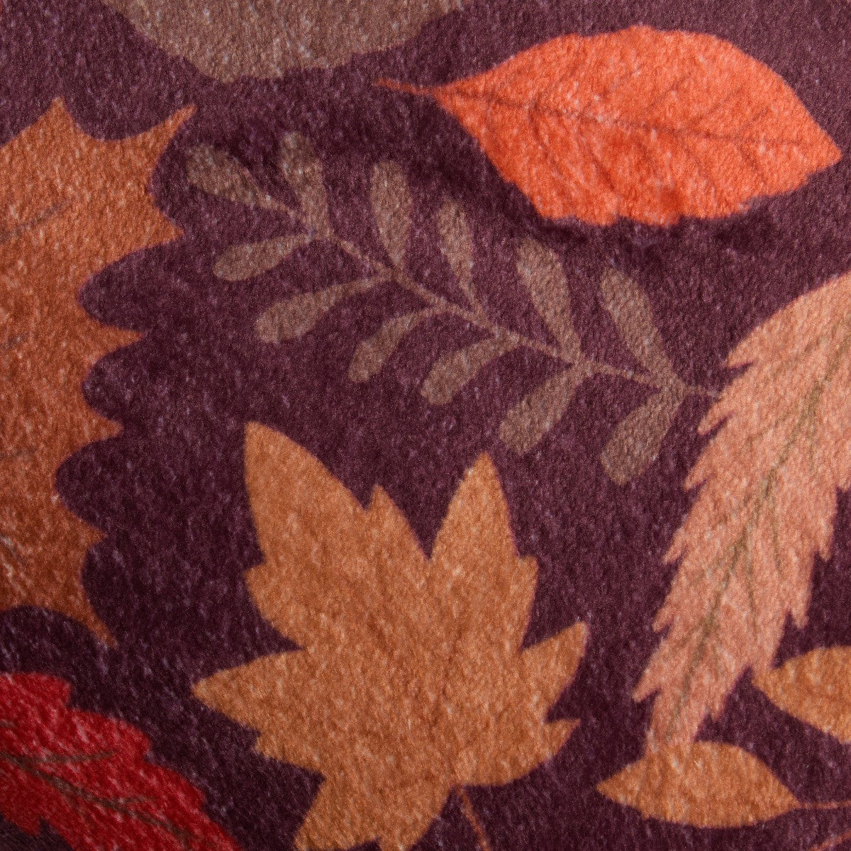 Ultra Soft Autumn Print Throw – Burgundy