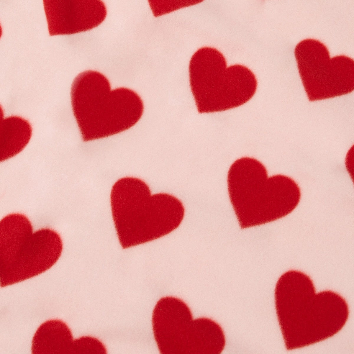 Heart Print Fleece Throw – Pink/Red