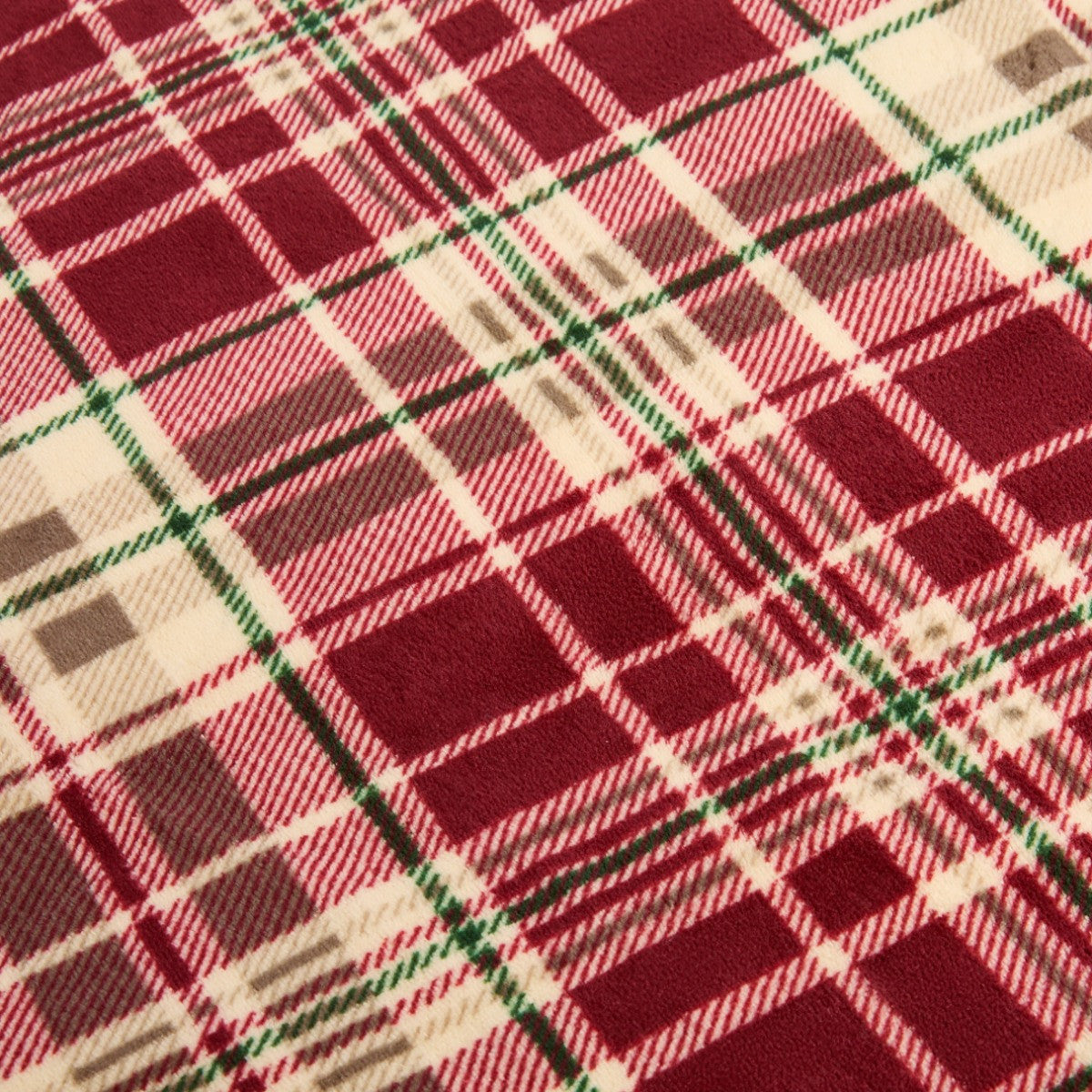 Traditional Christmas Check Printed Throw – Red