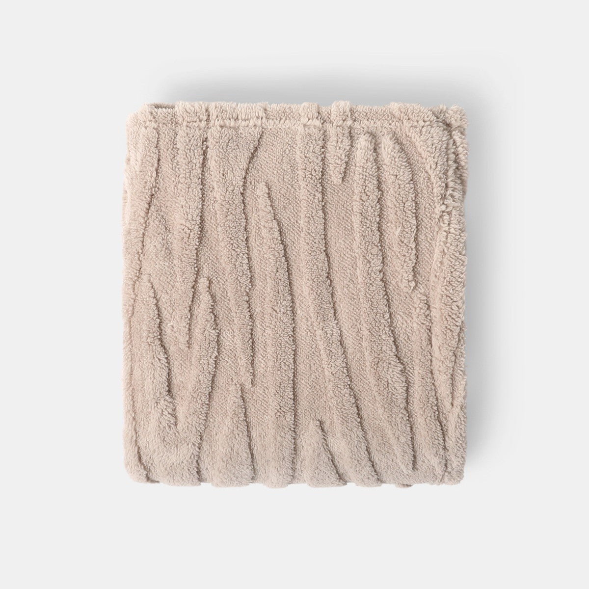 Tufted Zebra Teddy Fleece Throw – Mink