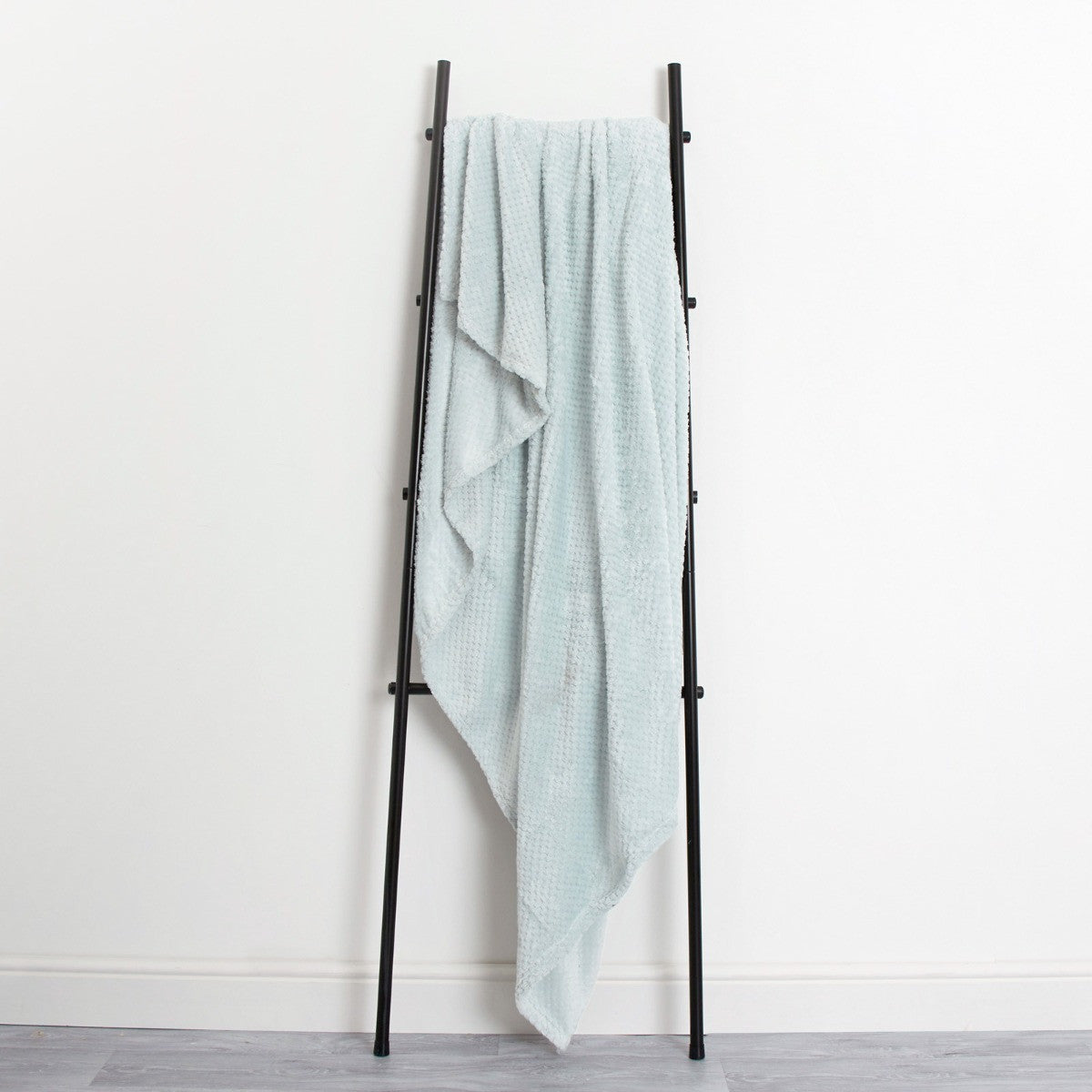 Waffle Fleece Throw – Duck Egg