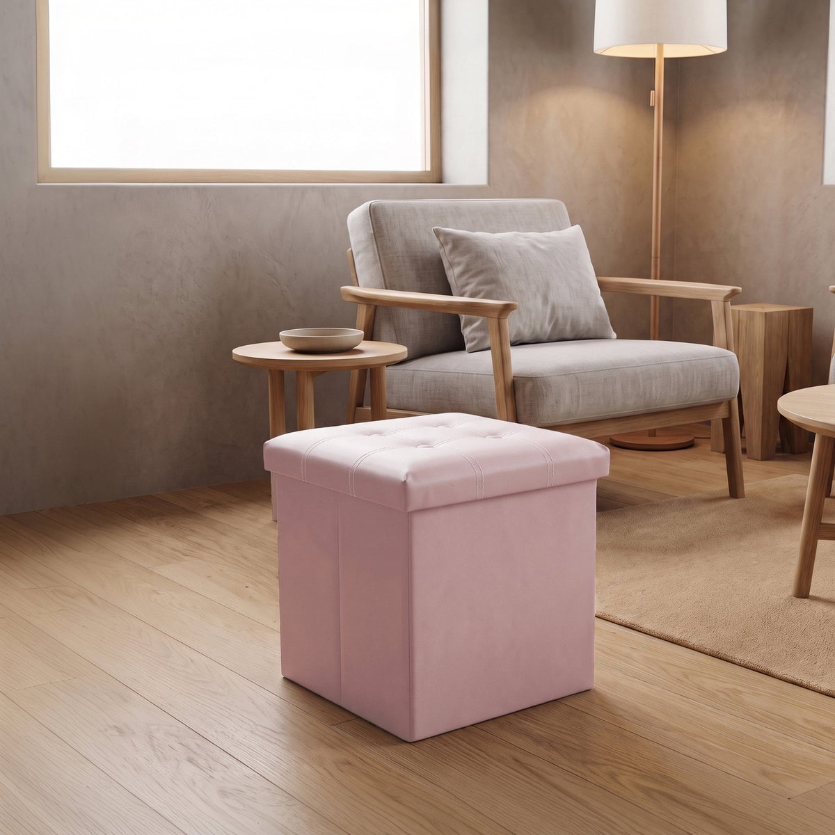 Elegant Leather Storage Box With Lid – Pink