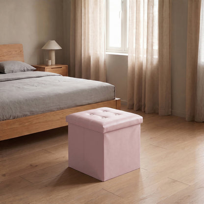Elegant Leather Storage Box With Lid – Pink