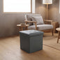 Elegant Leather Storage Box With Lid – Grey