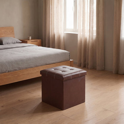 Elegant Leather Storage Box With Lid – Chocolate
