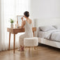 Elegant Ribbed Storage Stool With Hairpin Legs – Mink