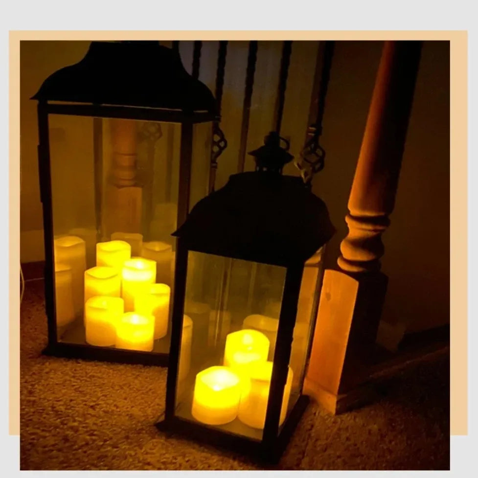LED Flickering Tealights – 50 Pack