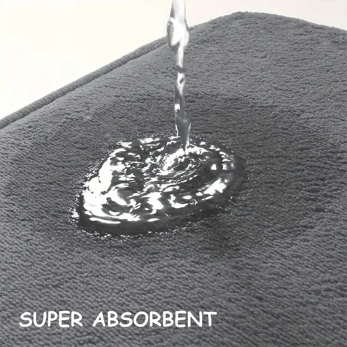 Soft Absorbent Bath Mat – Dark Grey 40 x 60cm