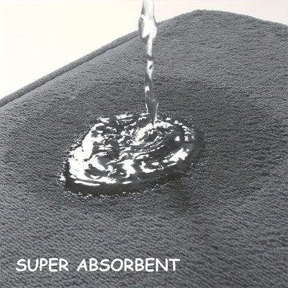Soft Absorbent Bath Mat – Dark Grey 40 x 60cm