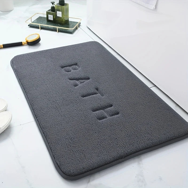 Soft Absorbent Bath Mat – Dark Grey 40 x 60cm