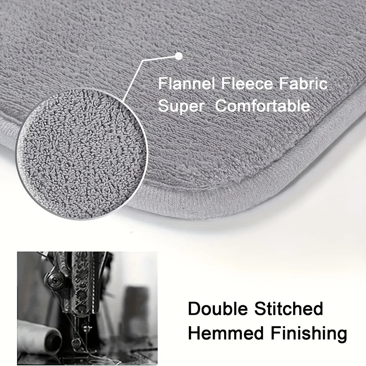 Soft Absorbent Bath Mat – Dark Grey 40 x 60cm