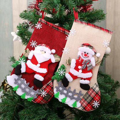 Plush Christmas Stockings – Set of 4