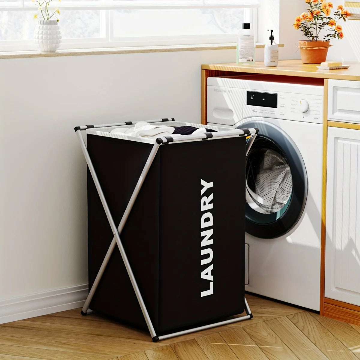 Large Divided Laundry Hamper with Sorting Sections