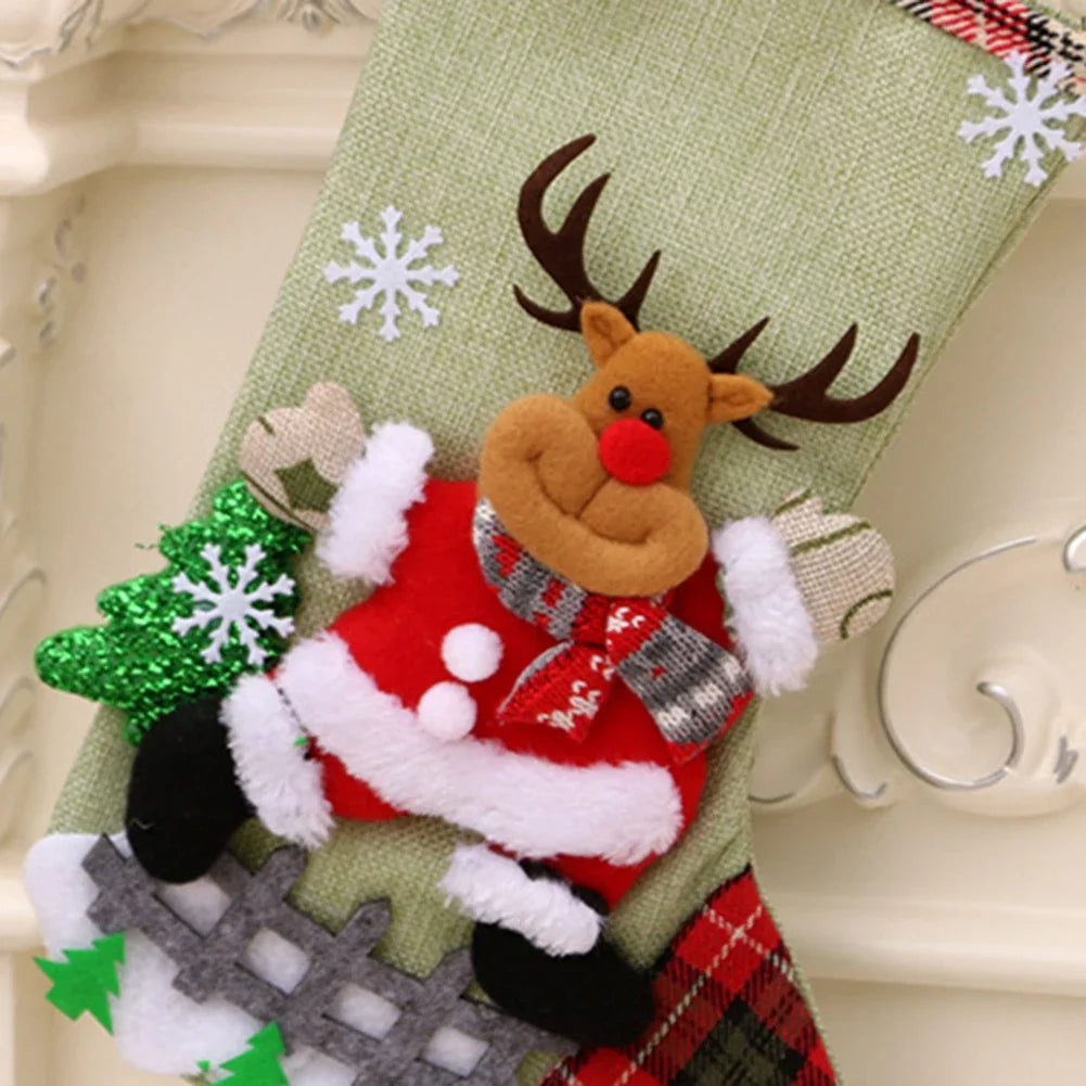 Plush Christmas Stockings – Set of 4