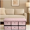 Large Ribbed Storage Boxes With Lid – Pink
