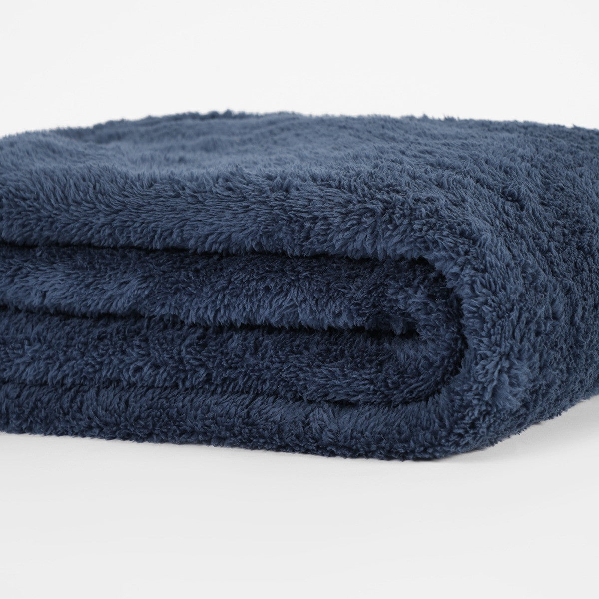 Teddy Fleece Throw – Navy Blue