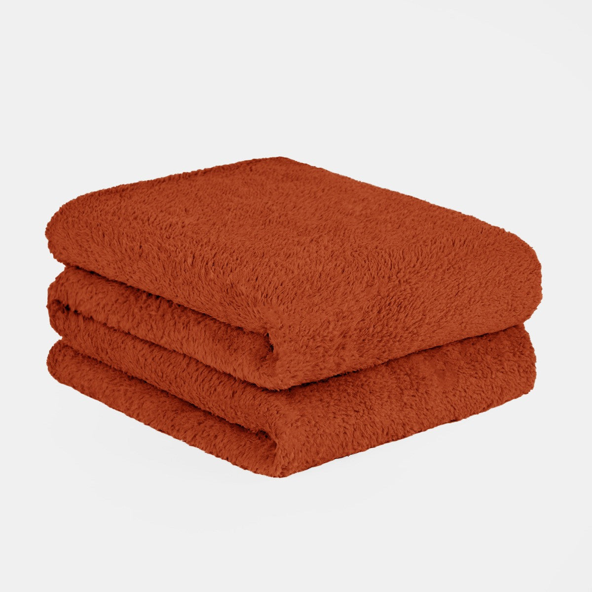 Teddy Fleece Throw – Rust