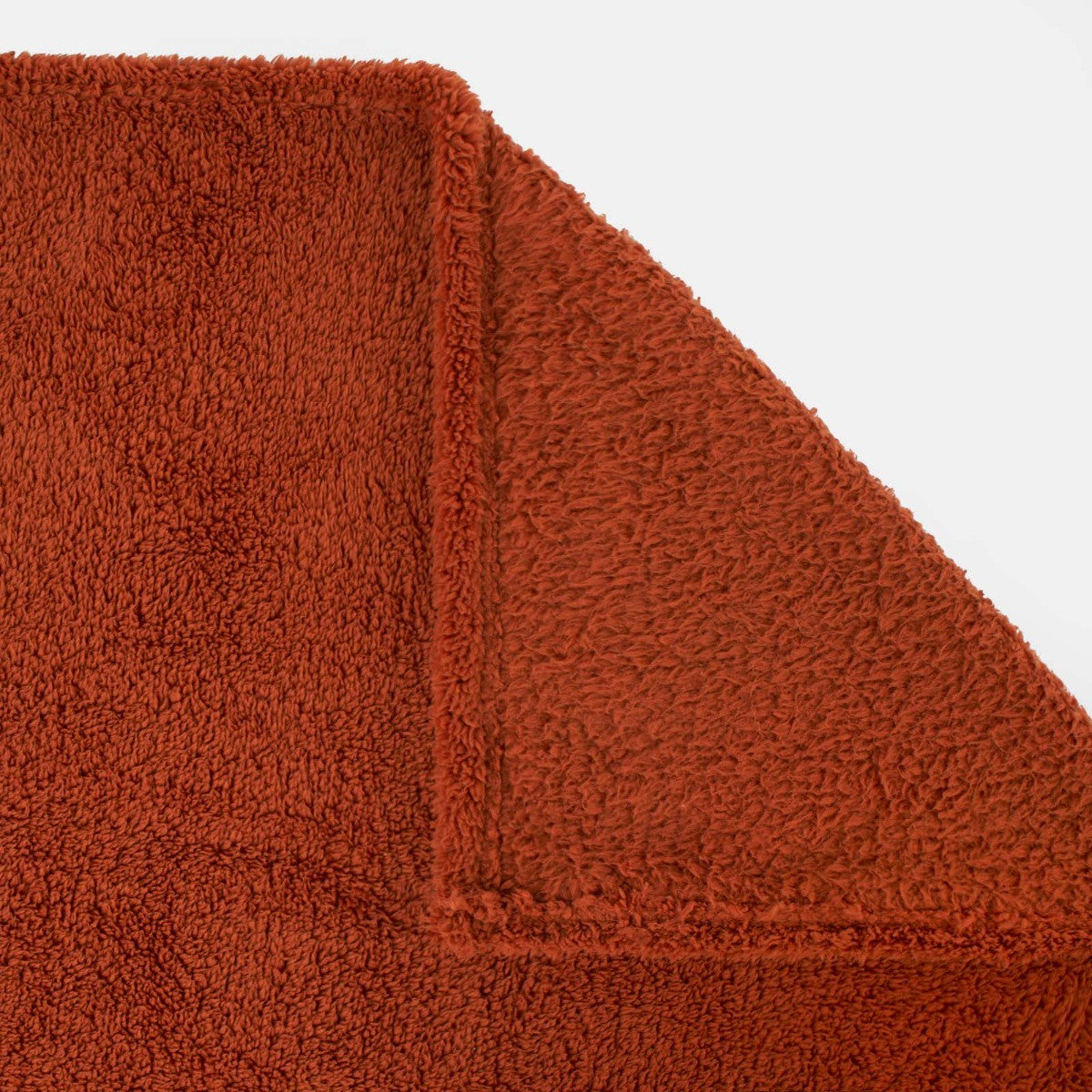 Teddy Fleece Throw – Rust