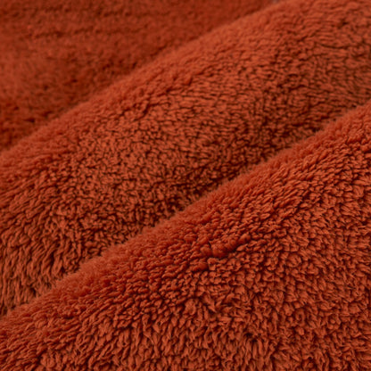 Teddy Fleece Throw – Rust