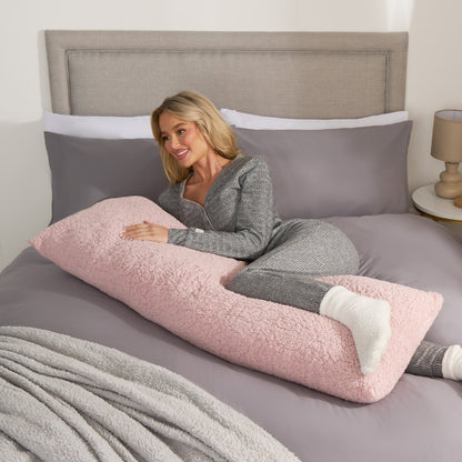 Teddy Bolster Pillow – Blush