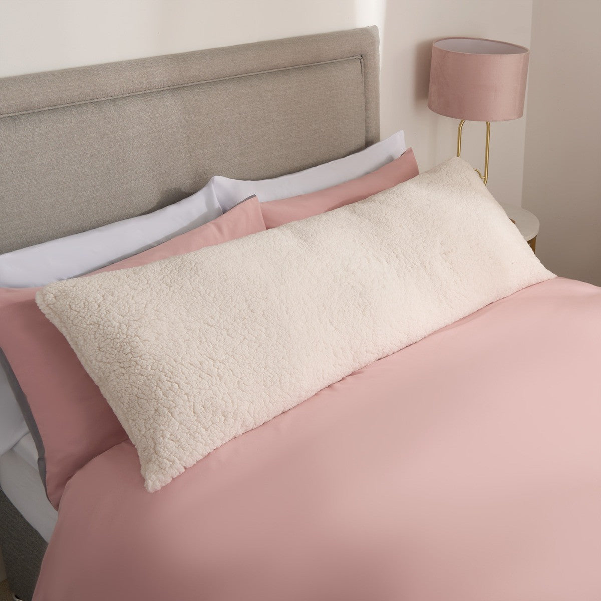 Teddy Bolster Pillow – Cream