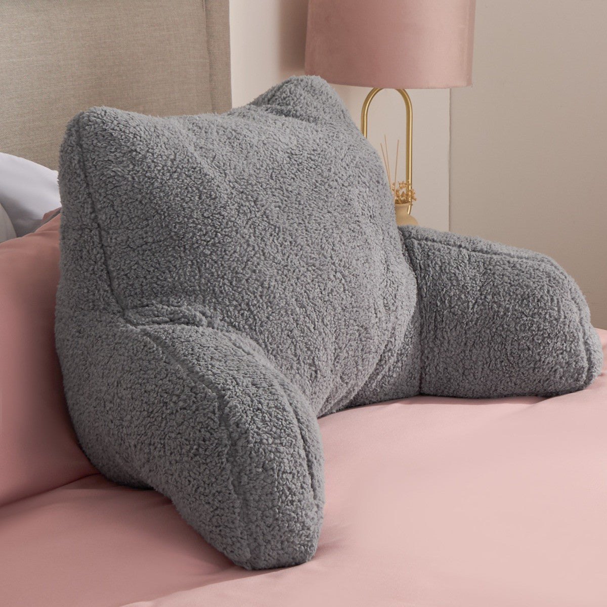 Teddy Cuddle Cushion – Grey