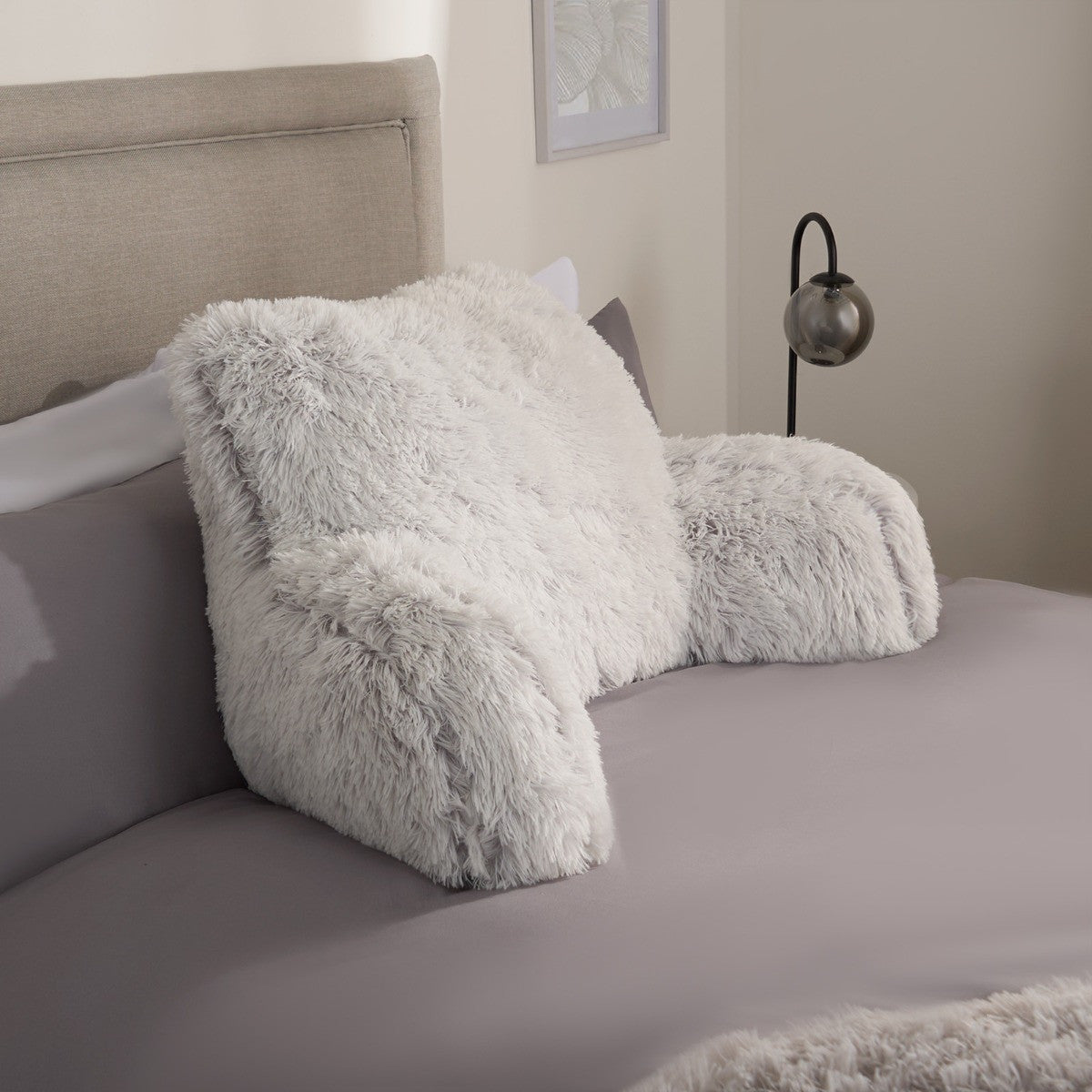 Long Hair Cuddle Cushion – Grey