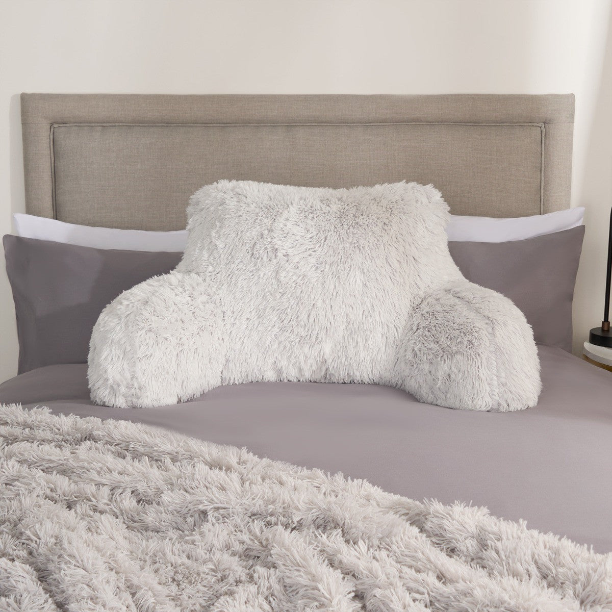 Long Hair Cuddle Cushion – Grey