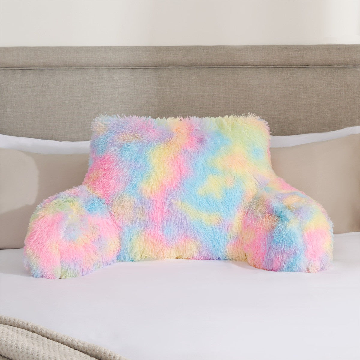 Long Hair Cuddle Cushion – Rainbow Tie Dye
