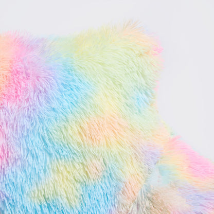 Long Hair Cuddle Cushion – Rainbow Tie Dye