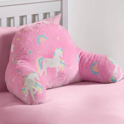 Kids Fleece Cuddle Cushion – Unicorn - Pink