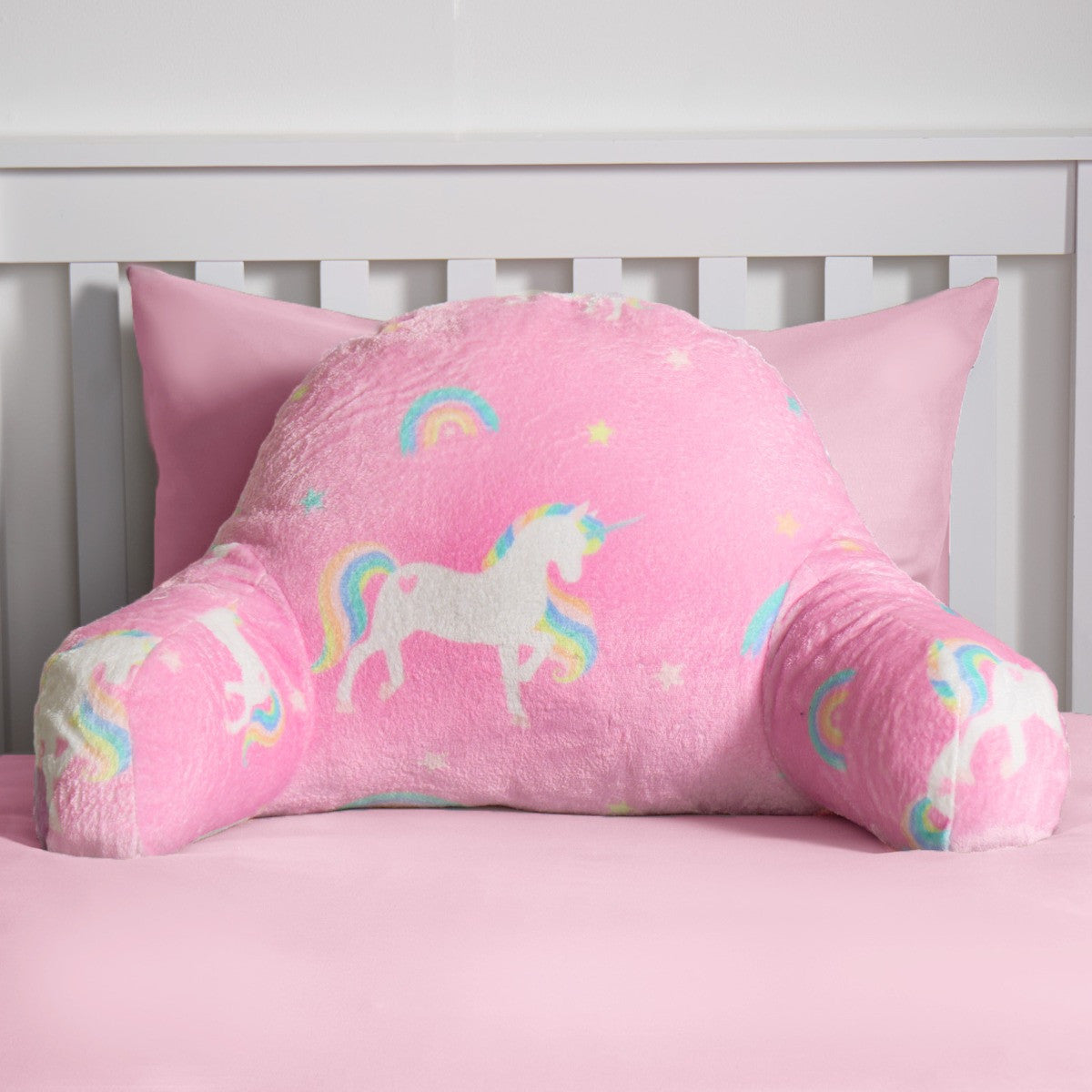 Kids Fleece Cuddle Cushion – Unicorn - Pink