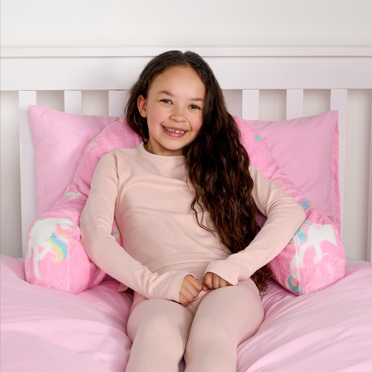 Kids Fleece Cuddle Cushion – Unicorn - Pink