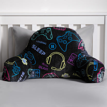 Kids Fleece Cuddle Cushion – Gaming - Black