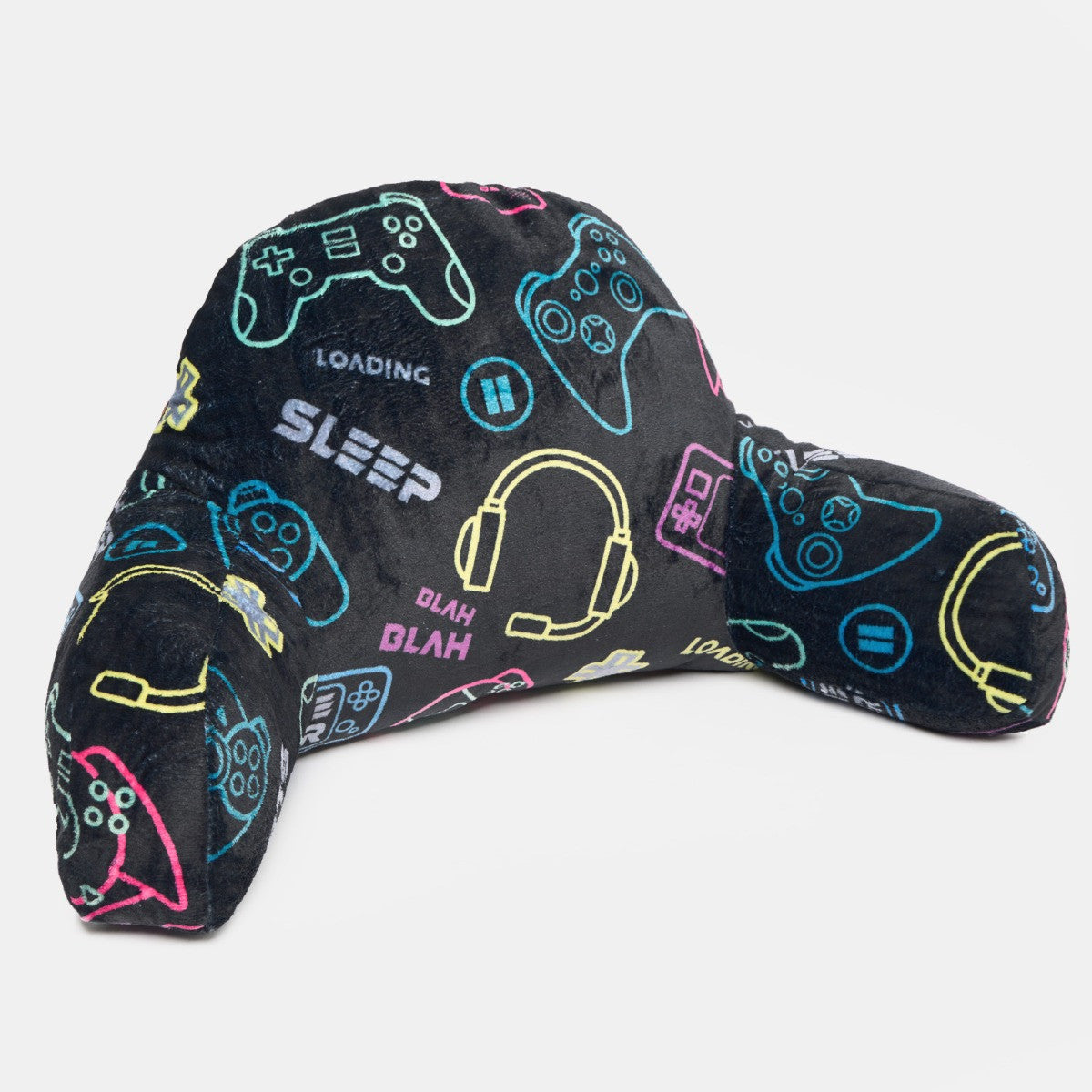 Kids Fleece Cuddle Cushion – Gaming - Black