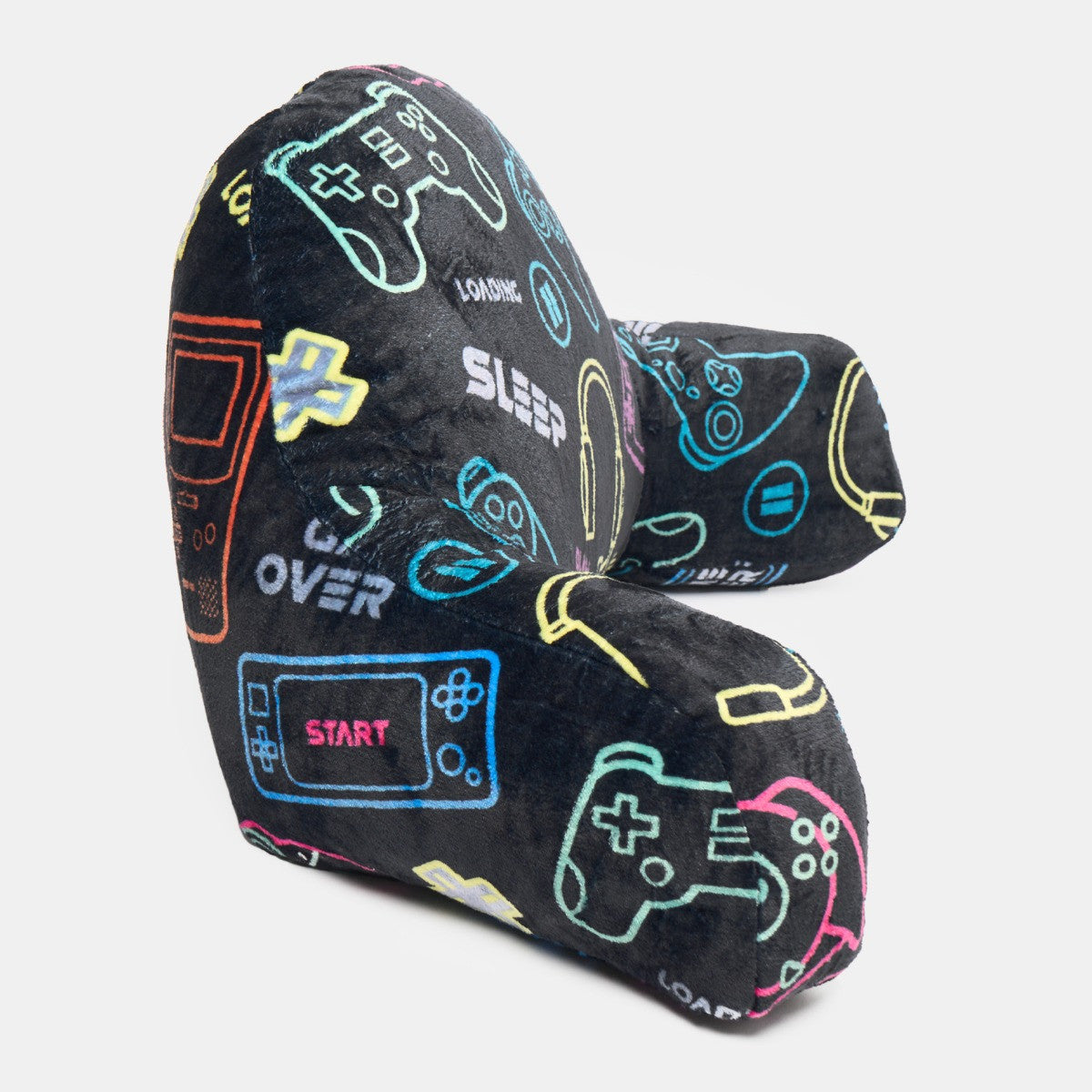 Kids Fleece Cuddle Cushion – Gaming - Black