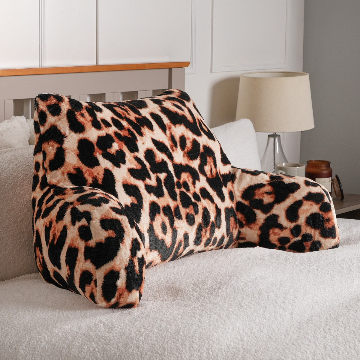 Leopard Cuddle Cushion – Natural