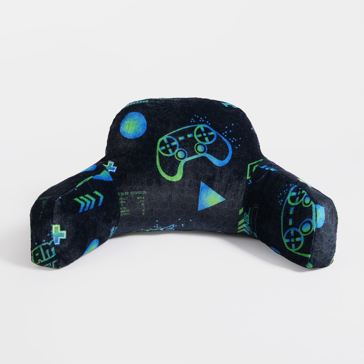 Kids Fleece Cuddle Cushion – Neon Gaming - Black