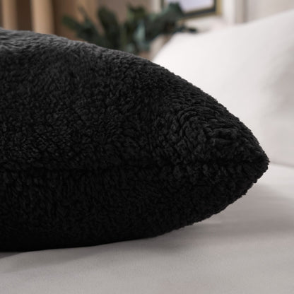 Teddy Bolster Pillow – Black