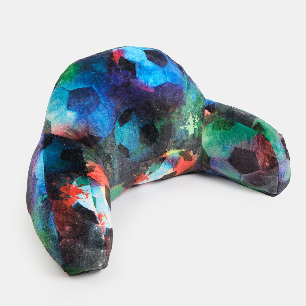Kids Fleece Cuddle Cushion – Football - Neon