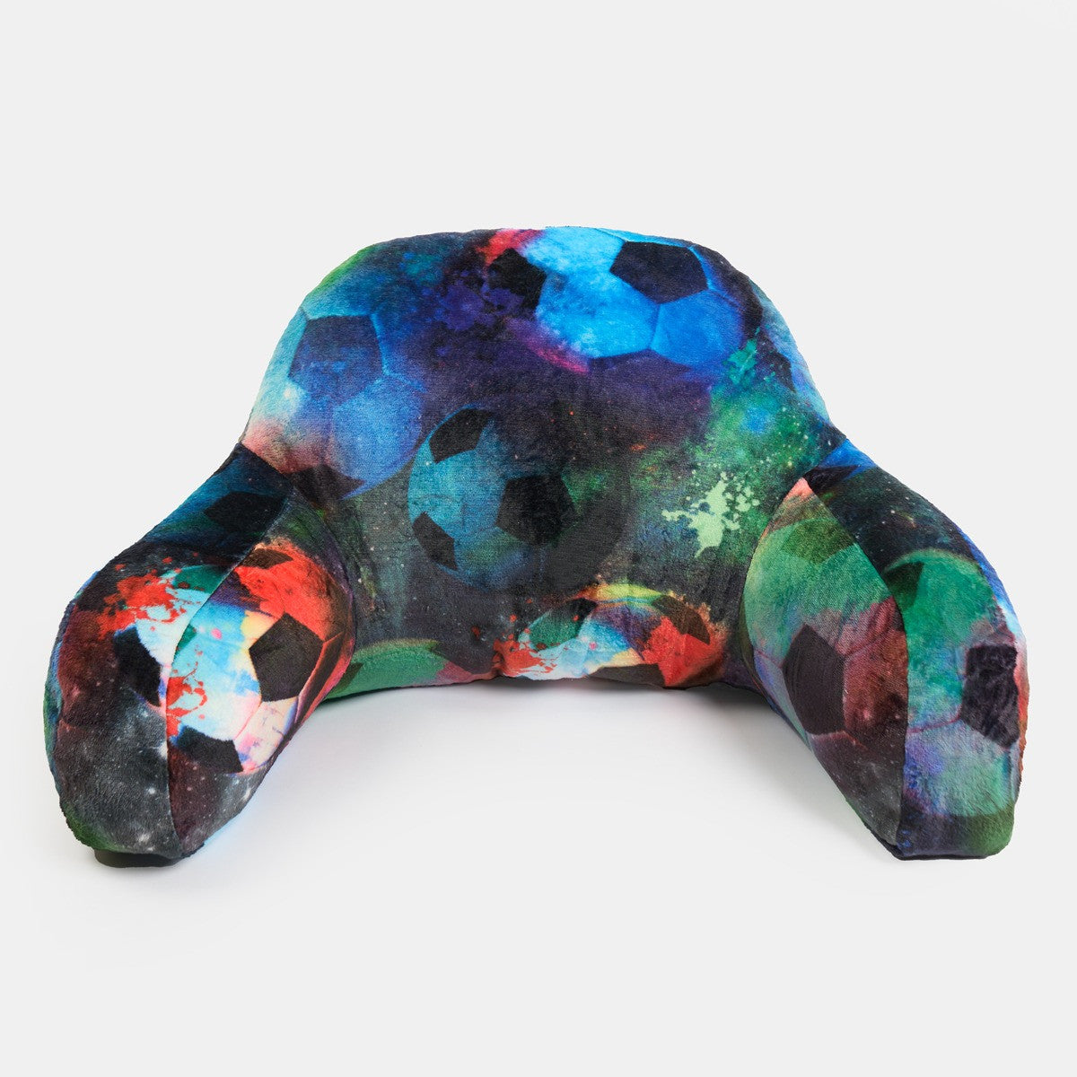 Kids Fleece Cuddle Cushion – Football - Neon