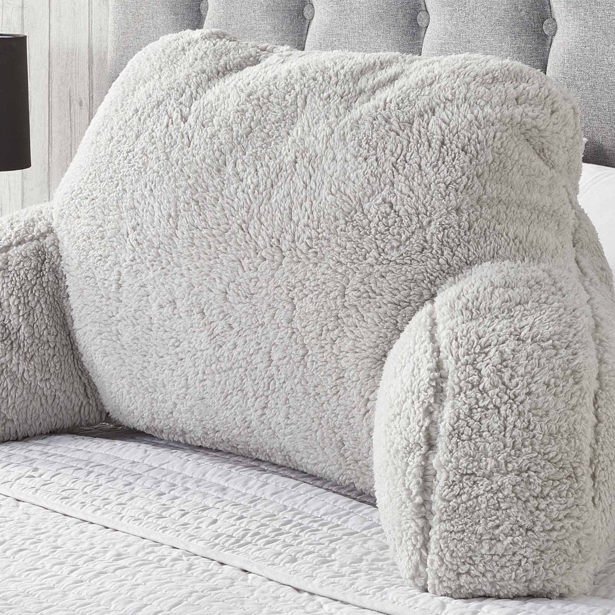 Teddy Cuddle Cushion – Silver