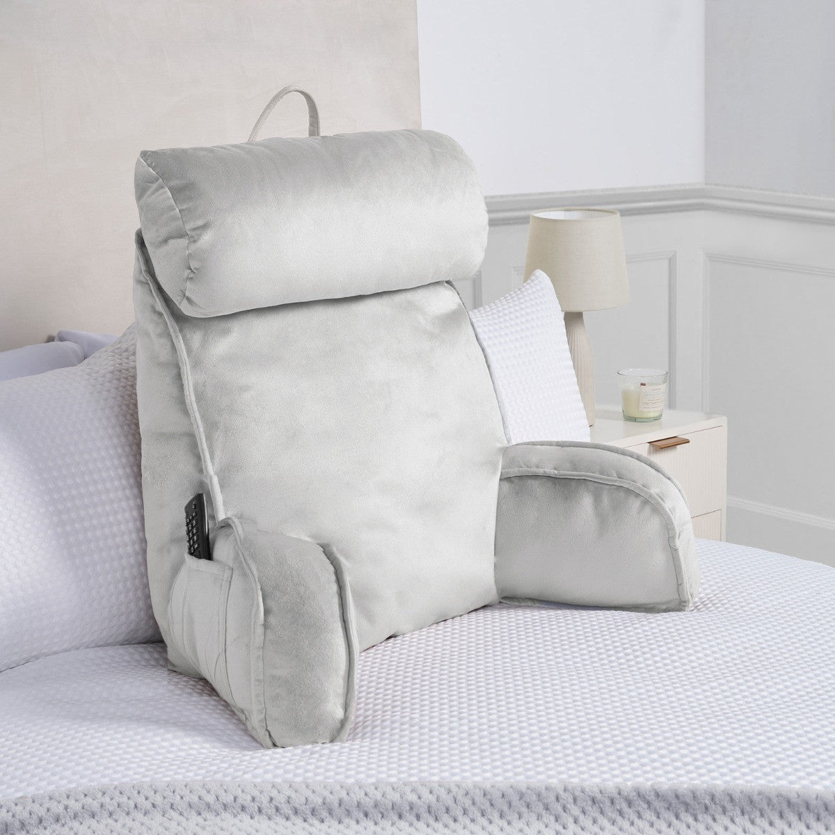 Cuddle Cushion with Head Rest – Silver